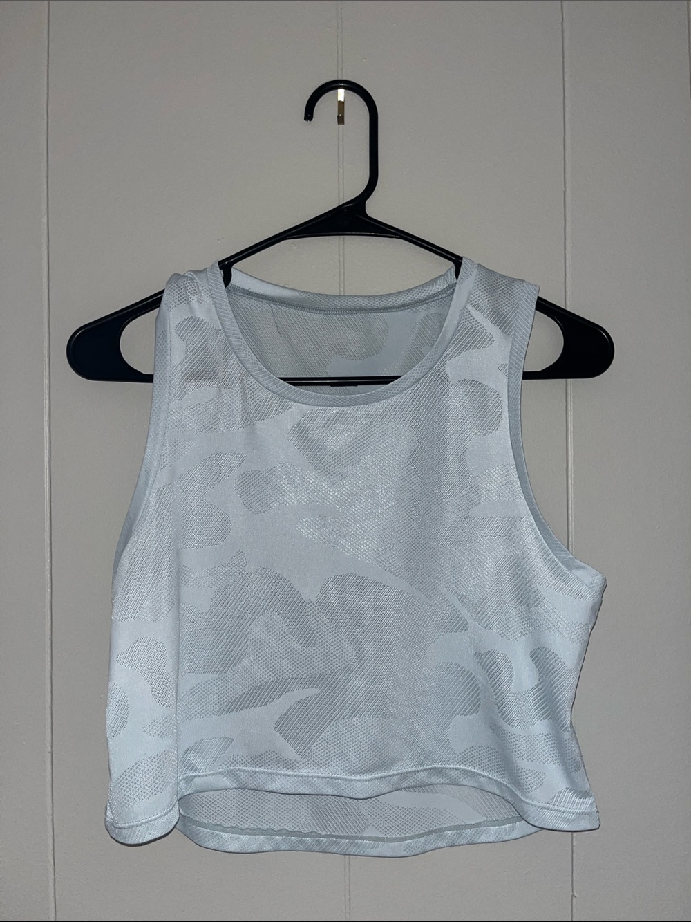 Halara Light Blue Loose Camo Crop Tank